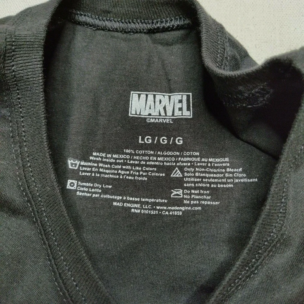 Marvel DEADPOOL Girls Large Valentine's Day Heart Logo‎ Black T-Shirt NEW
